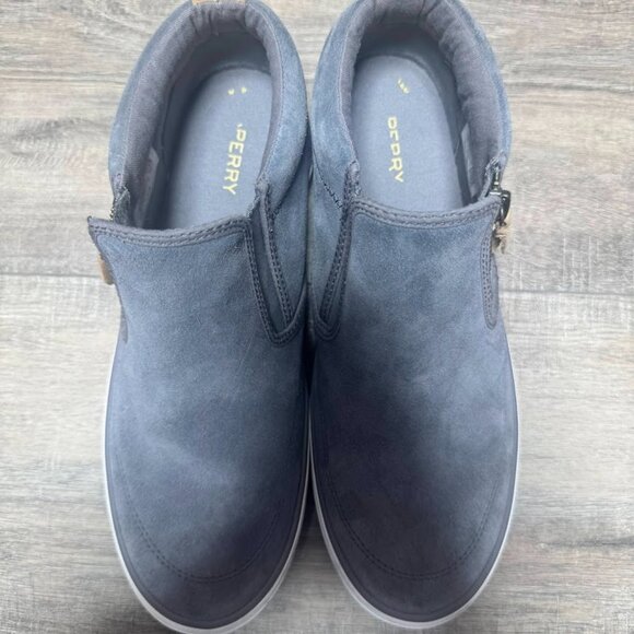 Sperry Top sider Crest Lug Gray Suede Chukka Sneaker Women's Size 11 - Picture 2 of 6